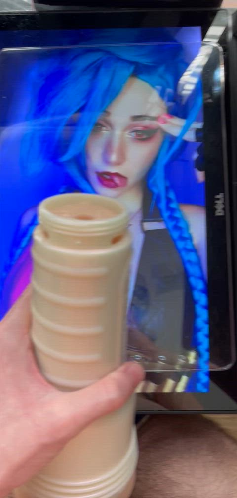 cleavage cosplay costume cum cumshot fleshlight league of legends porn tits tribute