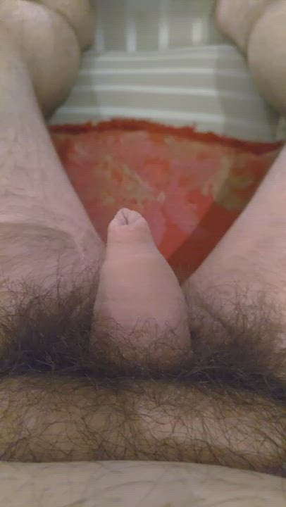 Chubby Foreskin Jerk Off Little Dick Naked Nude Penis gif