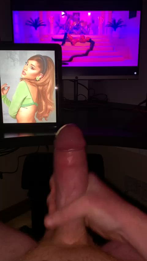 ariana grande bwc big dick celebrity cum cumshot gooning jerk off masturbating tribute