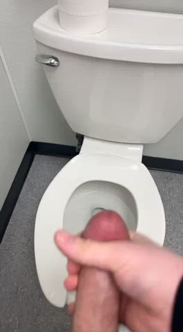 bathroom cum cumshot jerk off public toilet work gif