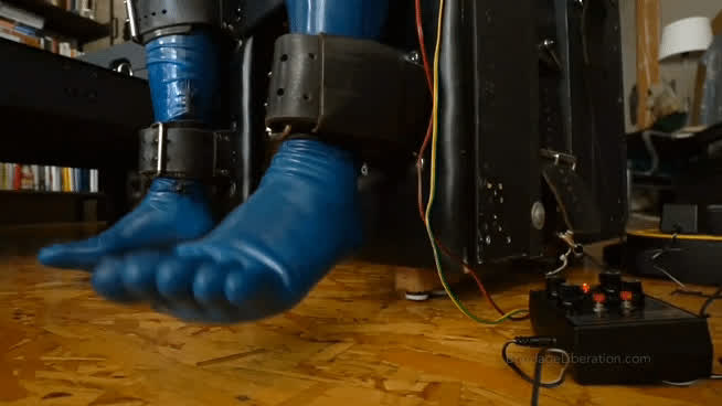 bondage feet rubber toes gif