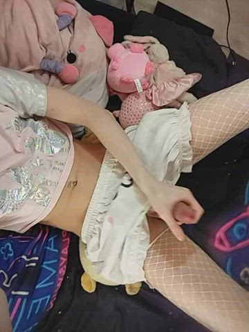 cock cosplay cute femboy jerk off masturbating petite solo teen teens gif