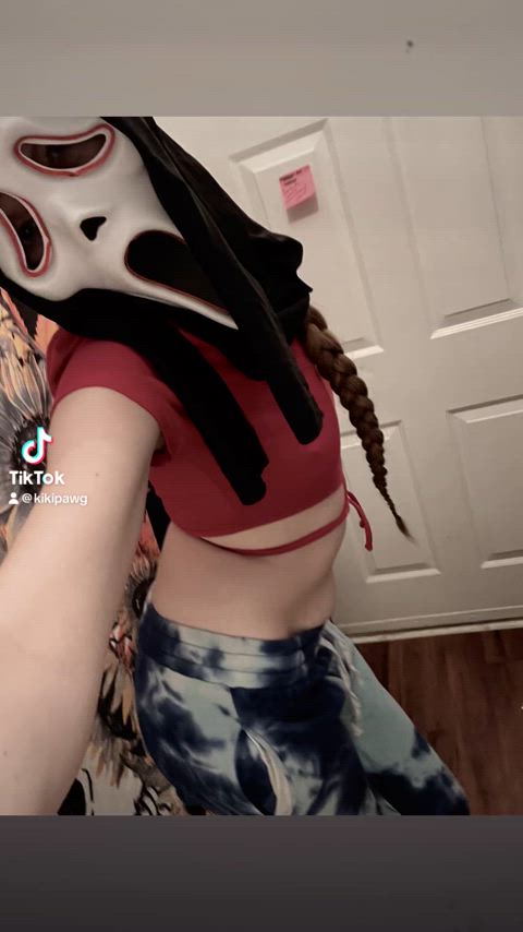 TikTok Mask Halloween Porn GIF