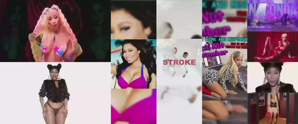 Caption Compilation Ebony Nicki Minaj Split Screen Porn Thick gif