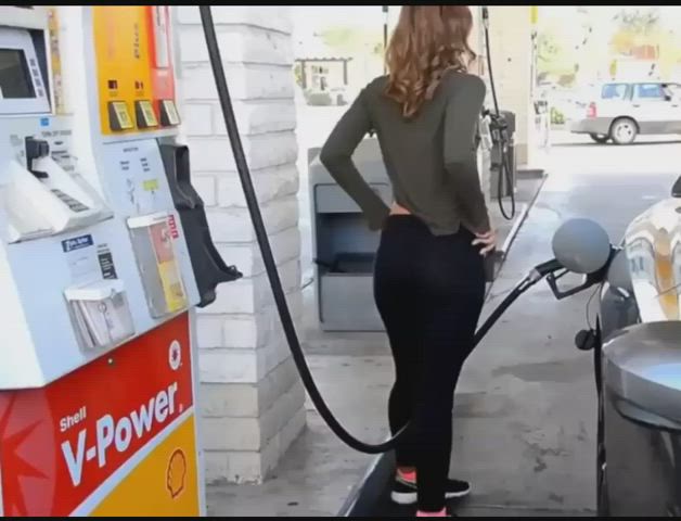 Flashing at the gas station