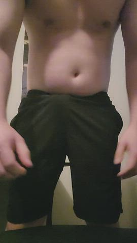 big dick cock college jerk off male masturbation pants penis gif