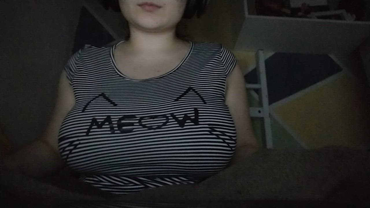 Needing someone to play with my boobs during my online class. who's up ?