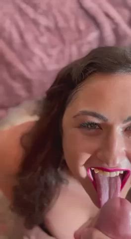 cum cum in mouth cum swallow cumshot facial milf swallowing wife gif