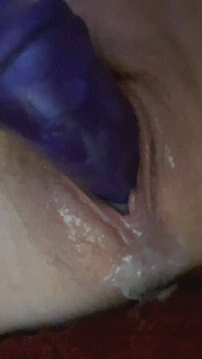 Close Up Dildo Gape Masturbating gif
