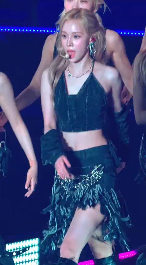 abs armpits asian blonde dancing korean sweaty sex wet wet and messy kpop gif