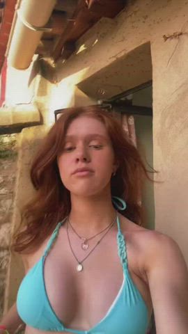 Bikini Cleavage Fitness Redhead Tight TikTok gif