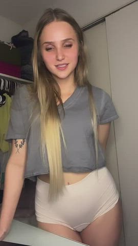 blonde cute petite gif