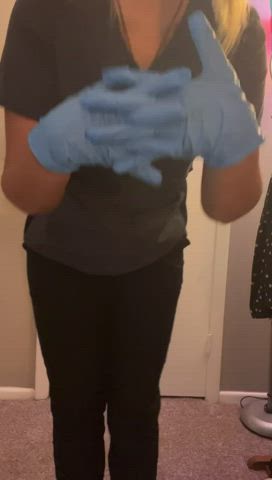 ass latex gloves nurse gif