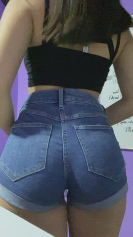 Ass Jean Shorts OnlyFans Thong gif