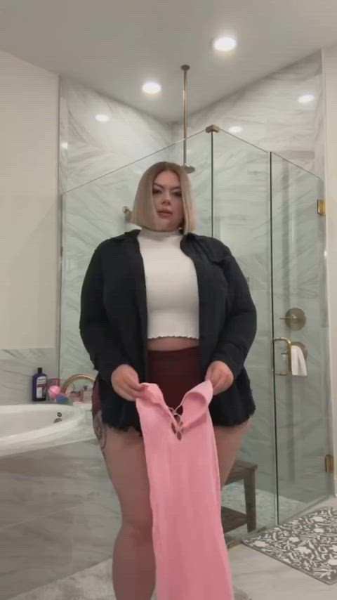 ass bbw big ass booty chubby curvy dress pawg thick tits gif