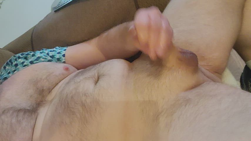 cumshot daddy hairy jerk off male masturbation gif