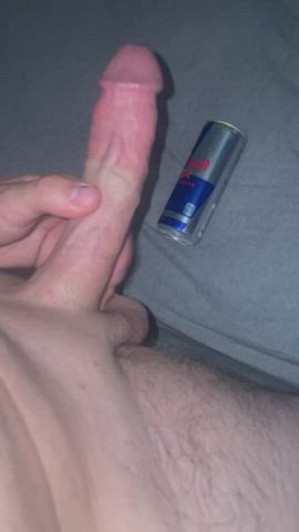 My cock vs a can of red bull as requested