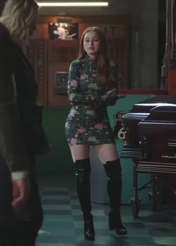 Big Ass Boots Bubble Butt Celebrity Latex Gloves Madelaine Petsch Redhead Tight Ass