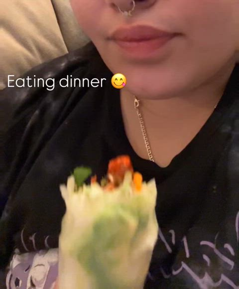 Eating dinner 😉