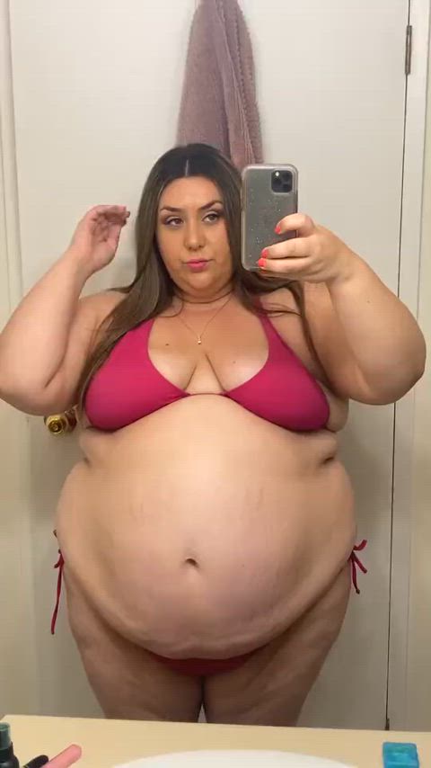 bbw lingerie ssbbw belly gif