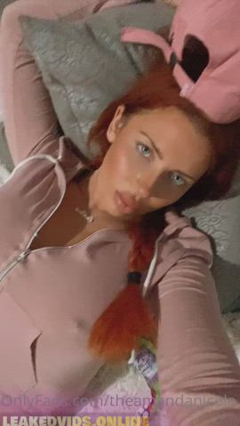 Redhead Tits Selfie gif
