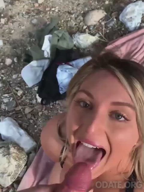 big tits blowjob cowgirl cumshot doggystyle handjob outdoor shaved pussy gif