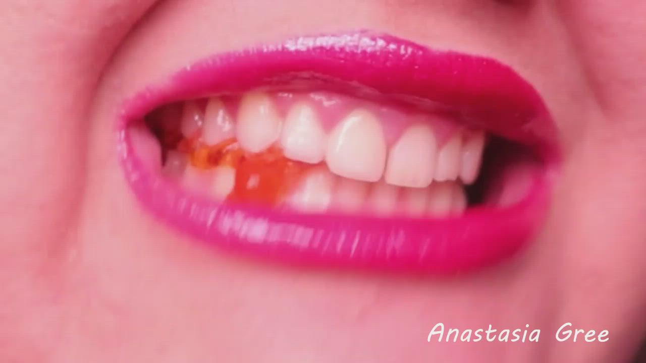 Close Up Fetish Lips Lipstick Lipstick Fetish Tongue Fetish gif