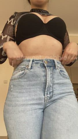 ass jeans strip gif