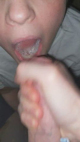 The first time I had two loads in my mouth at once. Precious memories. &lt;3