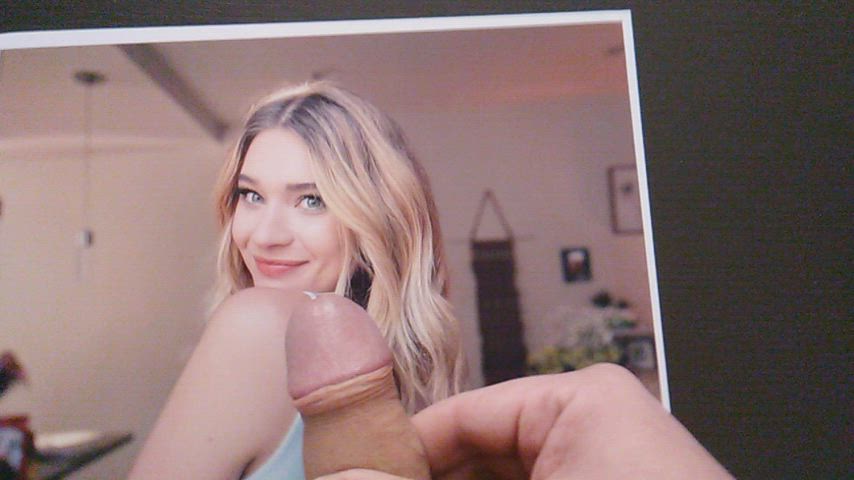 Blonde Cum Cumshot Tribute gif