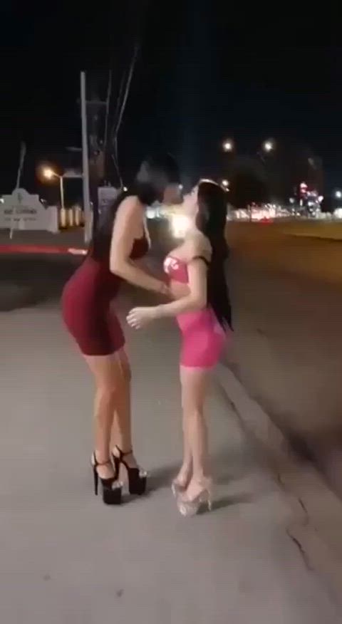 fake tits fingering flashing french kissing girlfriends grabbing high heels huge