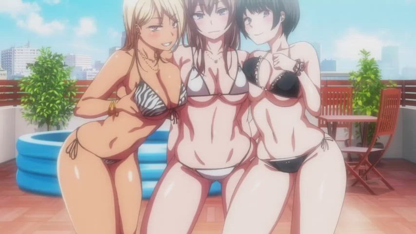 ahegao big tits bikini creampie ecchi hentai orgasm schoolgirl step-mom threesome