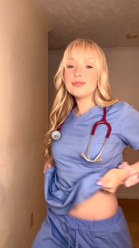 Can you help me take off my scrubs?