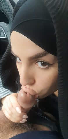arab blowjob girlfriend hijab moroccan muslim nsfw public solo gif
