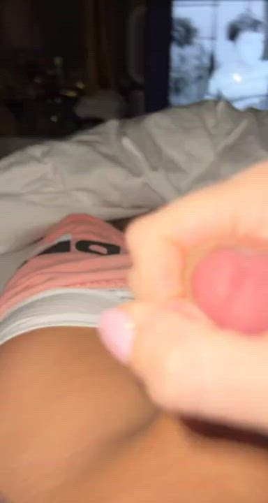 Babe Cum Cumshot Handjob Masturbating Trans gif