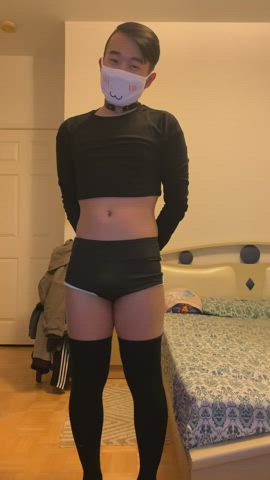 Crossdressing Femboy Twink gif