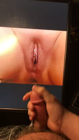 jerk off pierced tribute gif