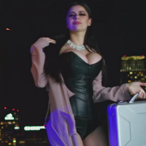 Big Tits Corset Slow Motion gif