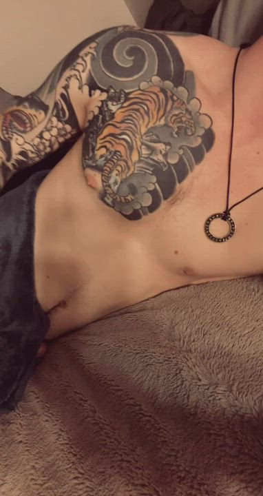 POV: I roll over in bed and you notice my hardening cock