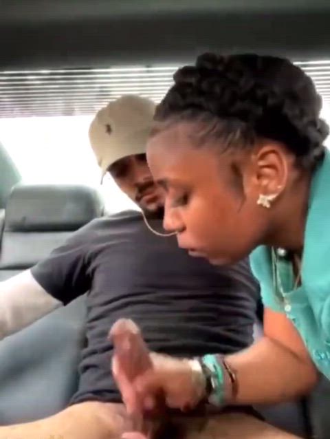 bbc blowjob car sex deepthroat ebony throat throated gif