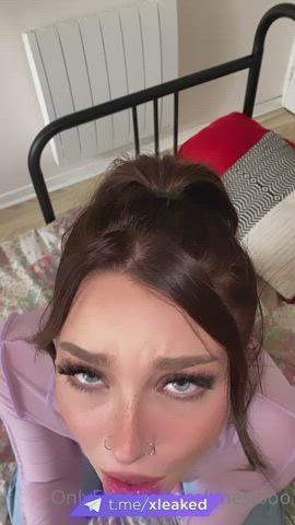 18 years old amateur blowjob brunette cum in mouth nsfw onlyfans teen tiktok gif