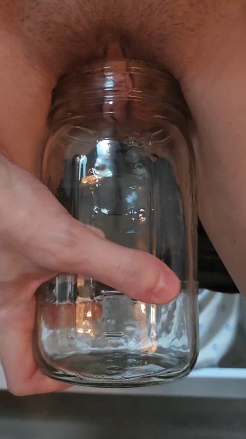 Pee in a jar with ovulation ropes at the end.