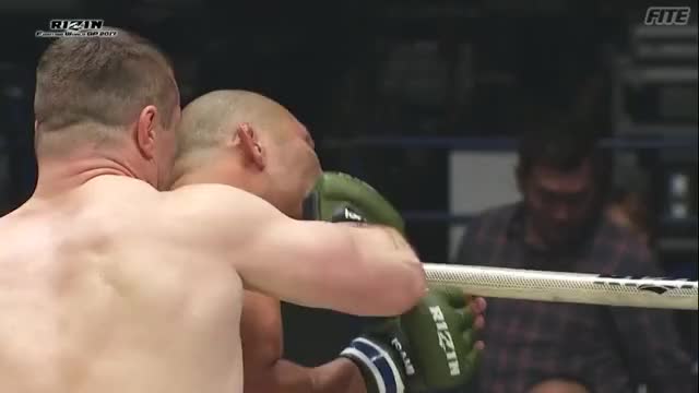Cro Cop just destroyed for about 30 seconds, corner threw in the towel. HAHA