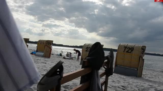 Spontaneous Public pampered at the beach in Laboe!
