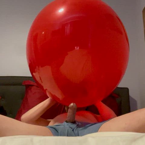 amateur balloons cum cumshot edging fetish hands free latex male masturbation masturbating