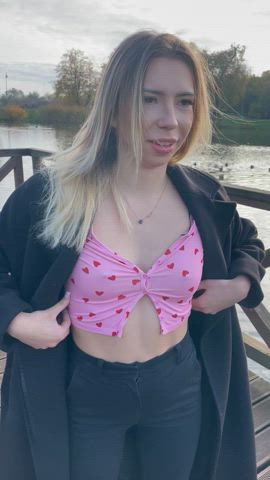 I'm always happy when my boobs are exposed in a public park