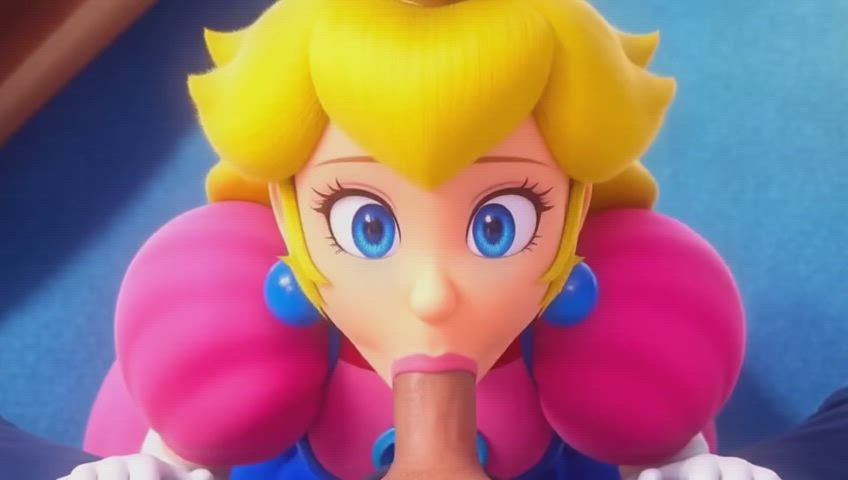 blowjob fake princess peach rule34 blowjobs gif