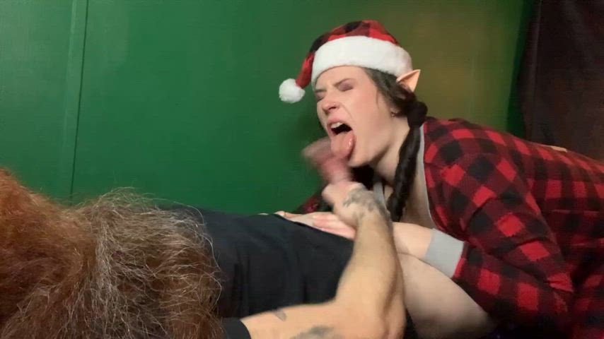 amateur blowjob brat cockslap elf face fuck face slapping pigtails real couple tease