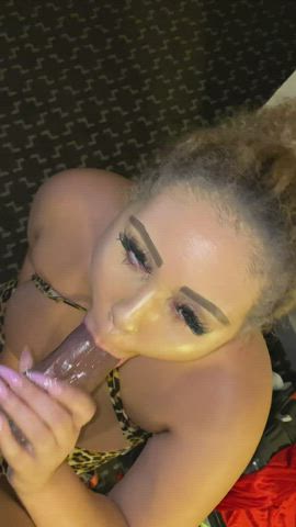 amateur bbc big dick blowjob deepthroat ebony pov sloppy thick gif