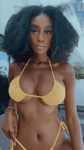 Busty Ebony Hair gif